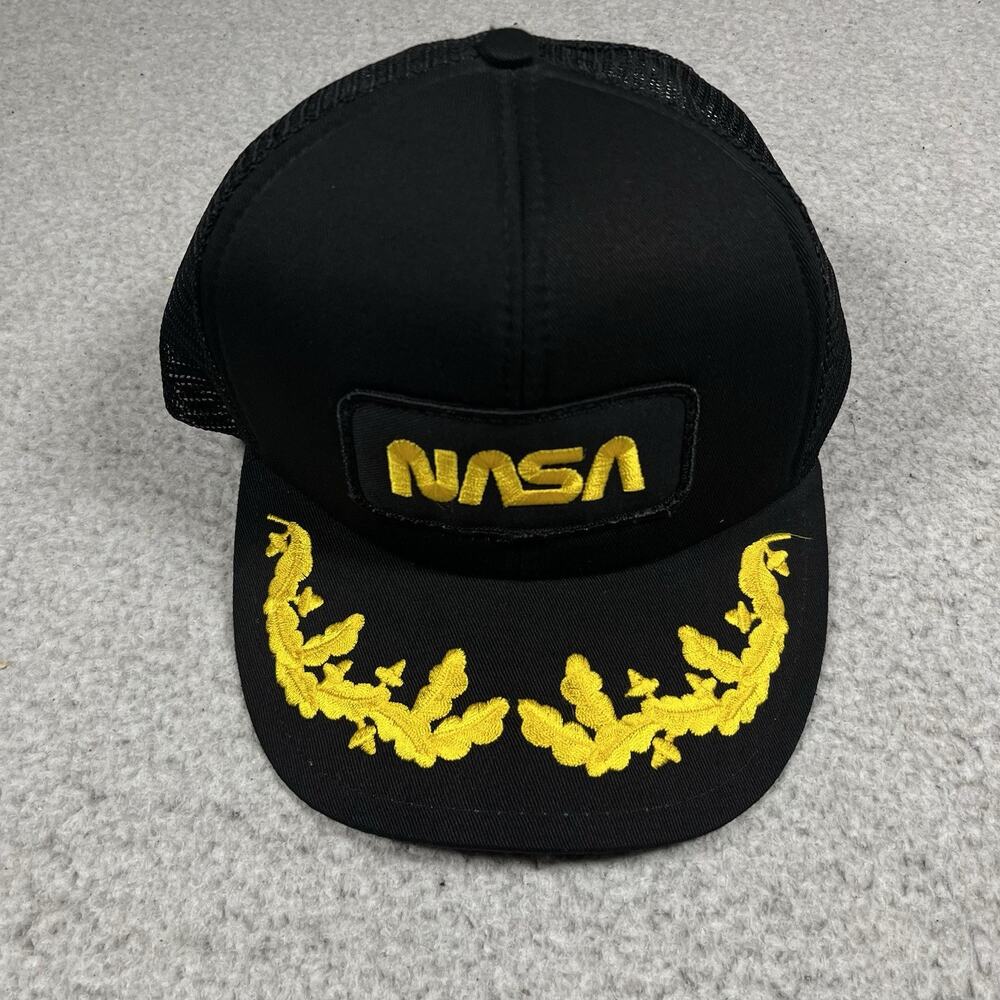 Vintage NASA Hat Cap Trucker Mesh Space USA Kennedy Center Scrambled Eggs